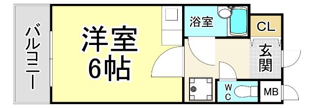 シャルム小倉中津口(ワンルーム/4階)の間取り写真