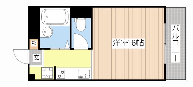 イーストピア(1K/2階)の間取り写真