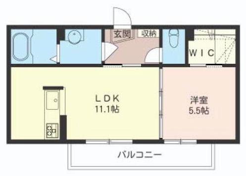 フォレスト本厚木(1LDK/2階)の間取り写真
