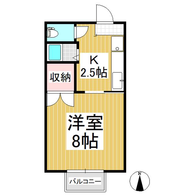 メゾン池田(1K/2階)の間取り写真