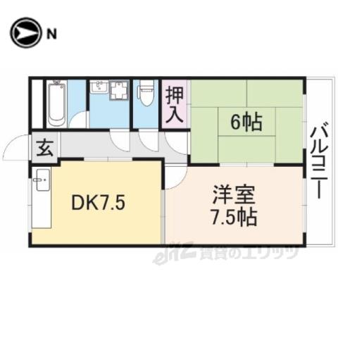 大塚ハイツ(2DK/3階)の間取り写真