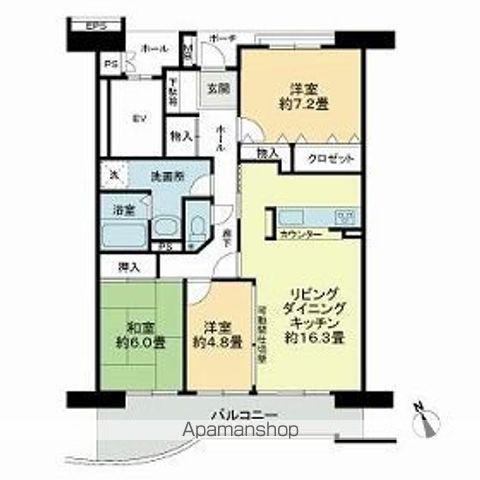 西福岡マリナタウンイーストコート(3LDK/8階)の間取り写真