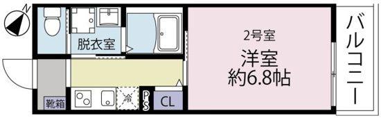 ルミア南林間(1K/3階)の間取り写真