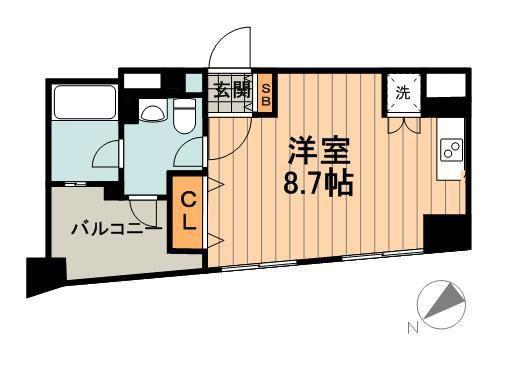 レニール本駒込(ワンルーム/6階)の間取り写真