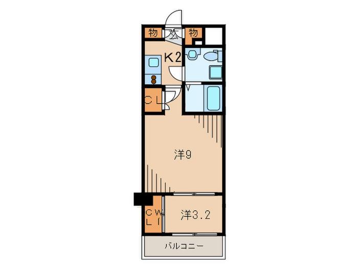 セレニテ甲子園(2K/3階)の間取り写真