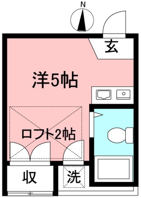 レジデンス西野川(ワンルーム/1階)の間取り写真