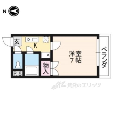 りりぱっと藤森(1K/1階)の間取り写真