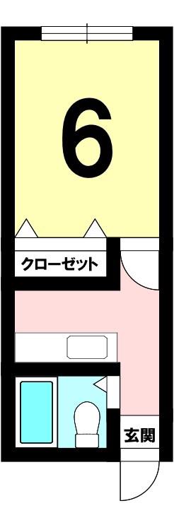 レジデンス東京(1K/3階)の間取り写真