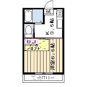 ローダンセA(1K/2階)の間取り写真
