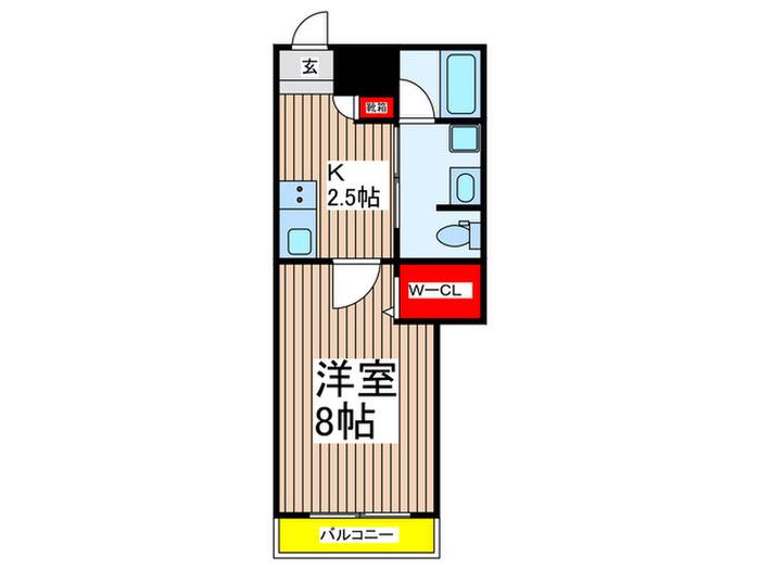 イースト ONE 平井(1K/3階)の間取り写真