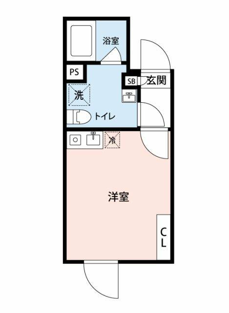 ミライズ平和島レジデンス(1K/3階)の間取り写真