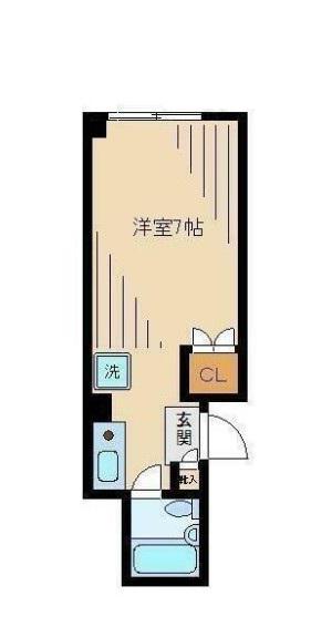 メゾン・ド・西新宿(ワンルーム/2階)の間取り写真
