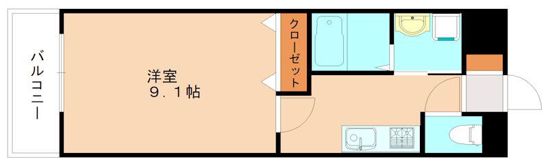 CRECIA M(1K/1階)の間取り写真
