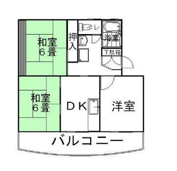 道原マンション(3DK/2階)の間取り写真