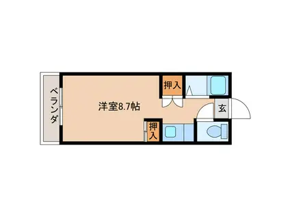 101コーポ江平(ワンルーム/3階)の間取り写真