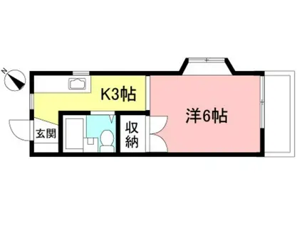 エステート真光寺(1K/2階)の間取り写真