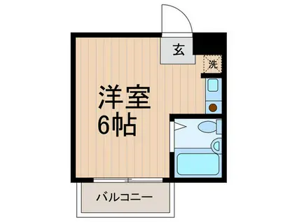 ハイム石田(ワンルーム/2階)の間取り写真
