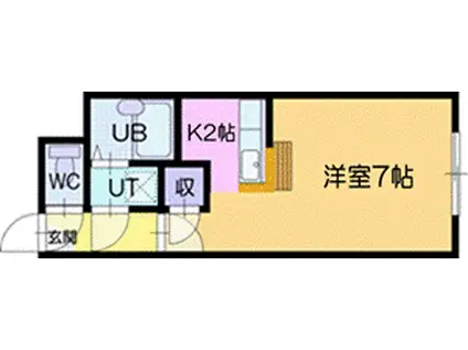 アムール文京台(1K/1階)の間取り写真