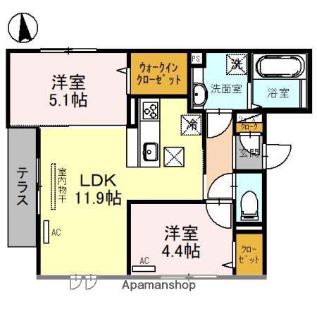 PINO SORANA(2LDK/3階)の間取り写真