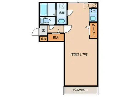DーROOM石丸(ワンルーム/2階)の間取り写真