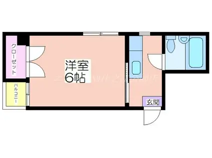 シャトーリヨン(1K/3階)の間取り写真