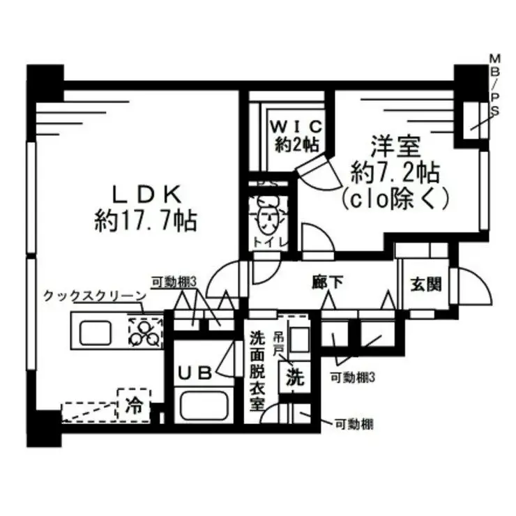 レジディア六本木檜町公園 7階階 間取り