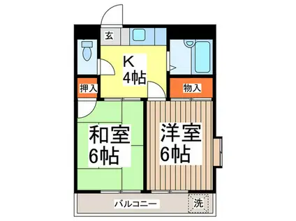 ロイヤルマンション平岡(2K/3階)の間取り写真