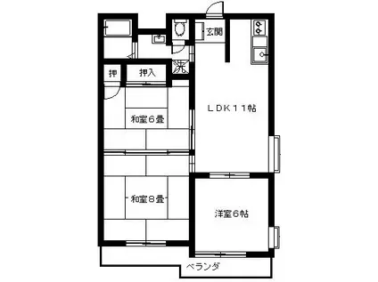 ル・ポエム(3LDK/3階)の間取り写真