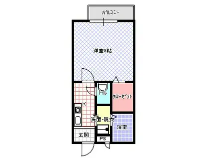 メゾン阪奈(1K/1階)の間取り写真