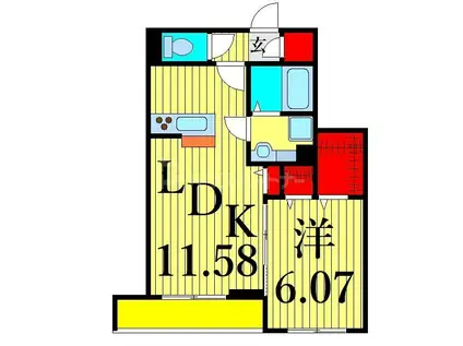 セジュール東尾久(1LDK/3階)の間取り写真