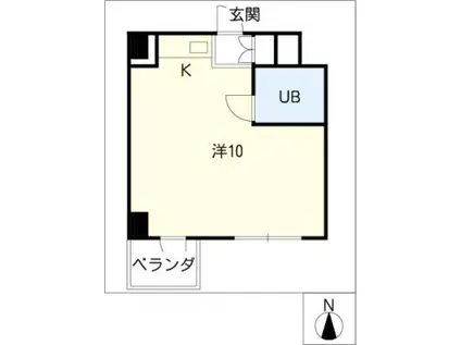 関権第3ビル(ワンルーム/5階)の間取り写真