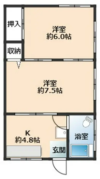 しろがねマンション 4階階 間取り