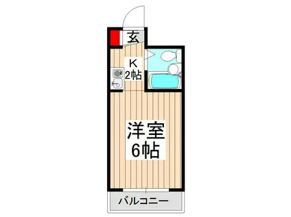カレッジハイツASAKAI(1K/2階)の間取り写真