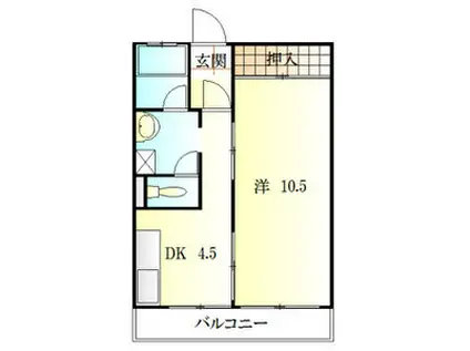 石塚マンション(1DK/4階)の間取り写真