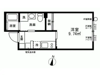 JASPER KOMAZAWADAIGAKU(1K/4階)の間取り写真