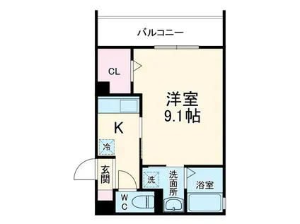 DーROOM上浅田1丁目(1K/2階)の間取り写真
