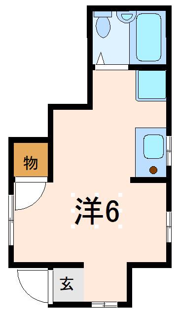 野口コーポ(ワンルーム/1階)の間取り写真