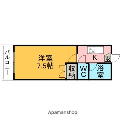 パレス古橋(1K/2階)の間取り写真