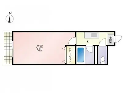 コンフォートNビル(1K/4階)の間取り写真