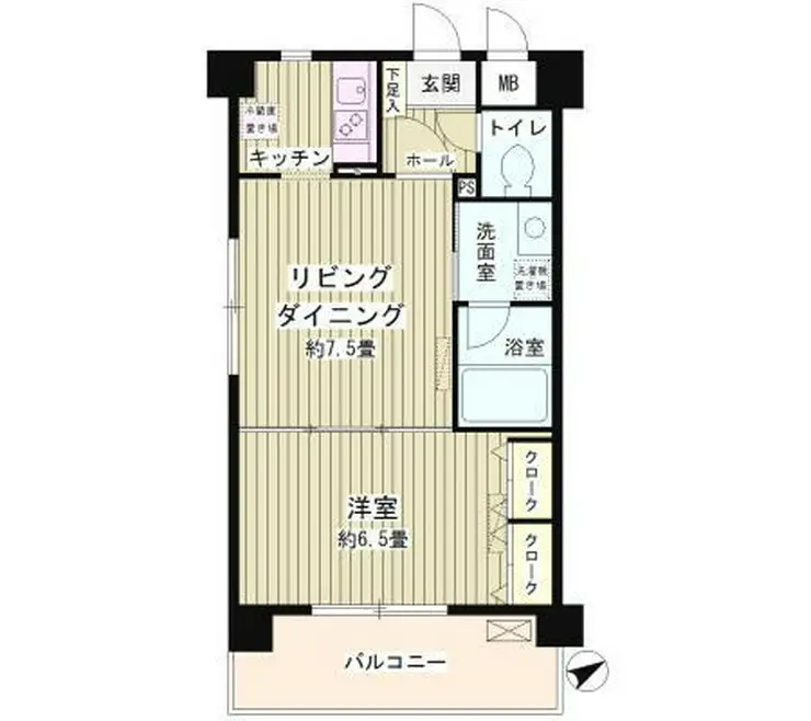 ルミエール祐天寺 5階階 間取り