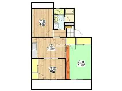 アドラシオン(3DK/2階)の間取り写真