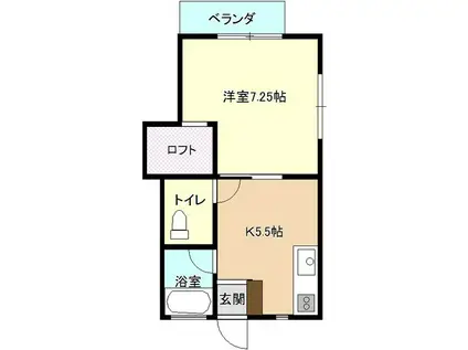 メゾンドカルム(1K/2階)の間取り写真