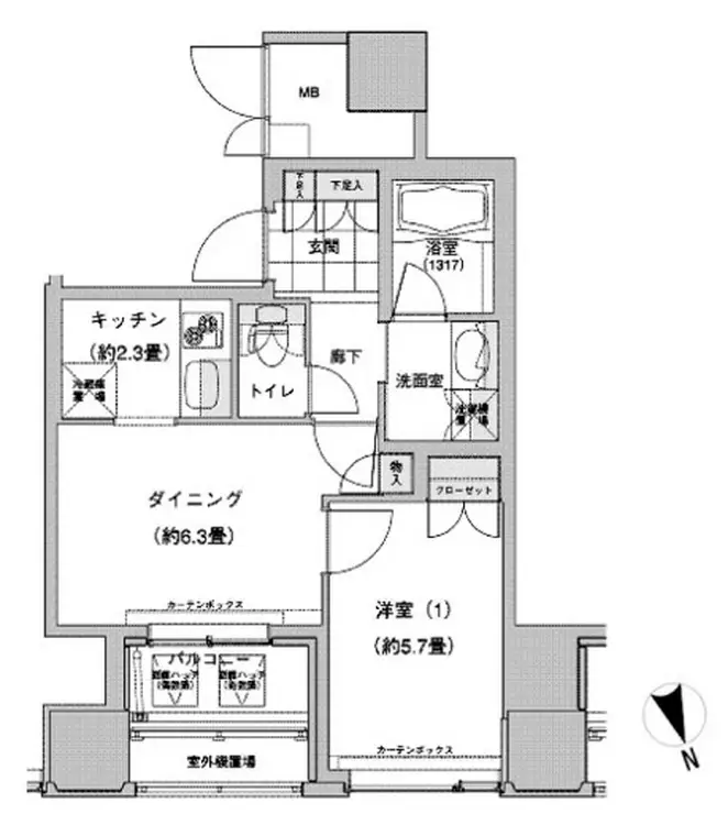 ウエストパークタワー池袋 17階階 間取り