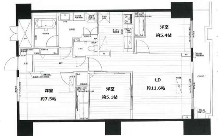 レジディア目白 7階階 間取り