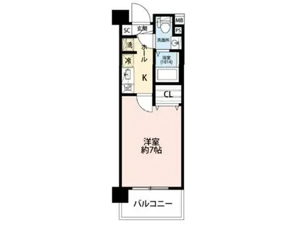 プレール・ドゥーク西川口II(1K/5階)の間取り写真