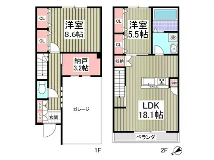 EL ALIVIO(2SLDK/1階)の間取り写真