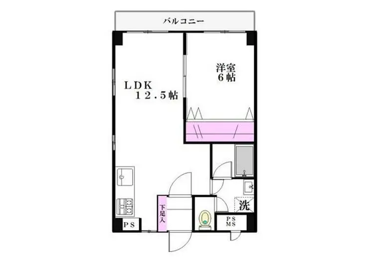 スカイコート南市川 1階階 間取り