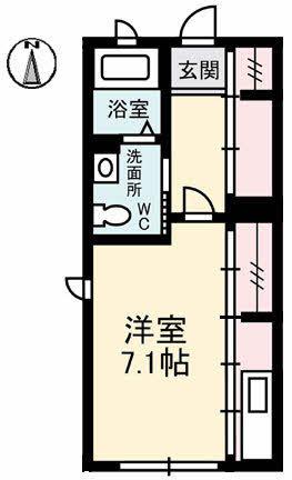 SAKURA(ワンルーム/1階)の間取り写真