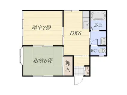 タイショウハイツ(2DK/2階)の間取り写真