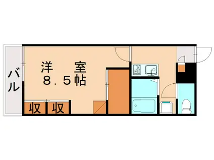 レオパレスCASAみのまーじゅ(1K/3階)の間取り写真